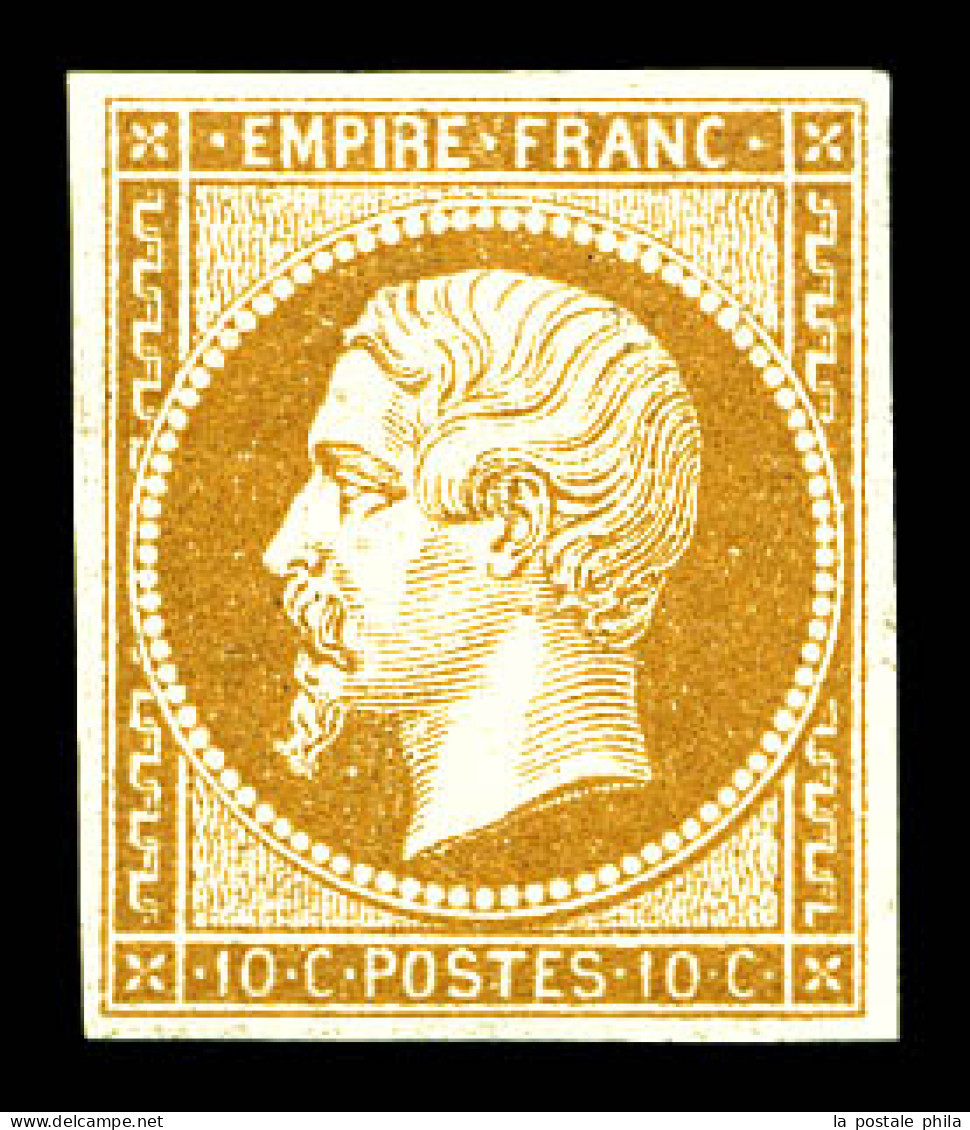 * N°13B, 10c Brun Type II, Quasi **, Jolie Pièce, TTB (signé Calves/certificat)  Qualité: *  Cote: 1100 Euros - 1853-1860 Napoléon III.