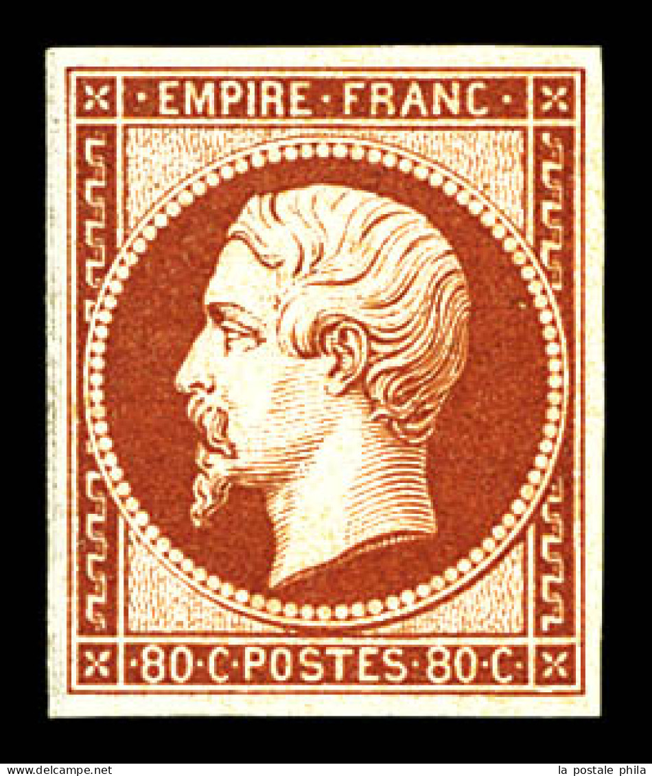 (*) N°17Ae, 80c Empire, Tirage Des Arts Et Métiers, Tirage 300 Exemplaires. SUPERBE (certificat)  Qualité: (*)  Cote: 25 - 1853-1860 Napoléon III.