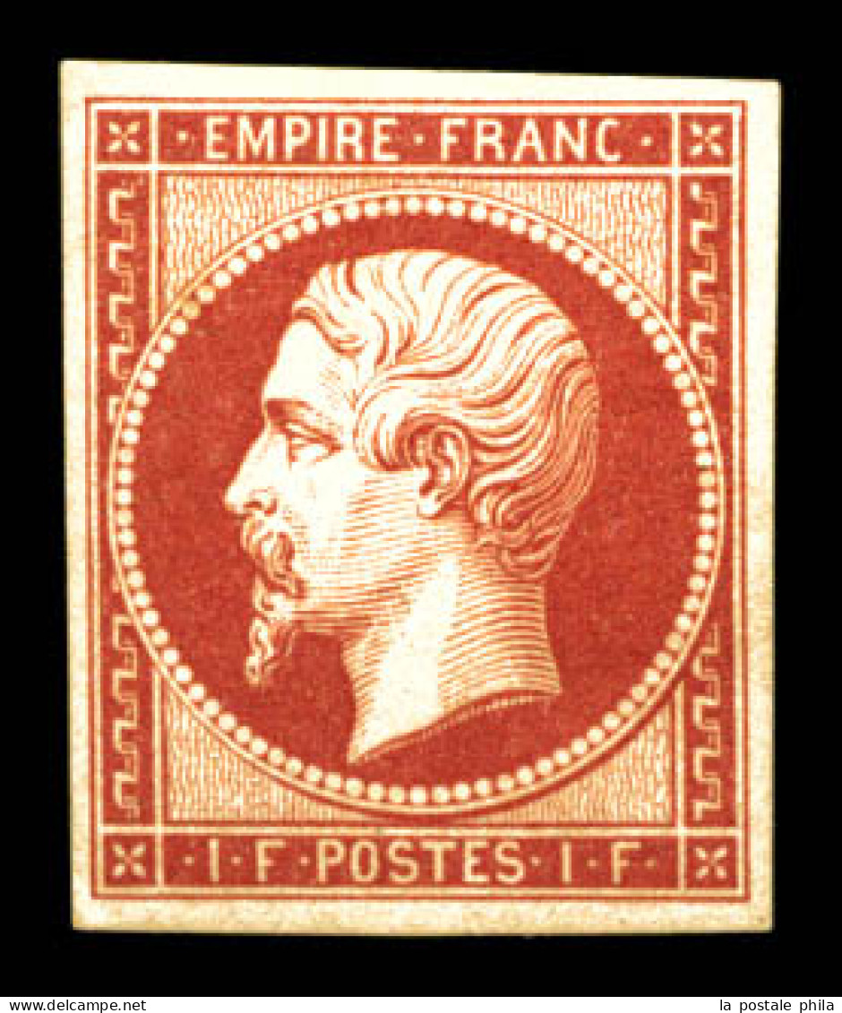 * N°18d, 1F Carmin, Impression De 1862, TB (certificat)  Qualité: *  Cote: 2500 Euros - 1853-1860 Napoléon III.