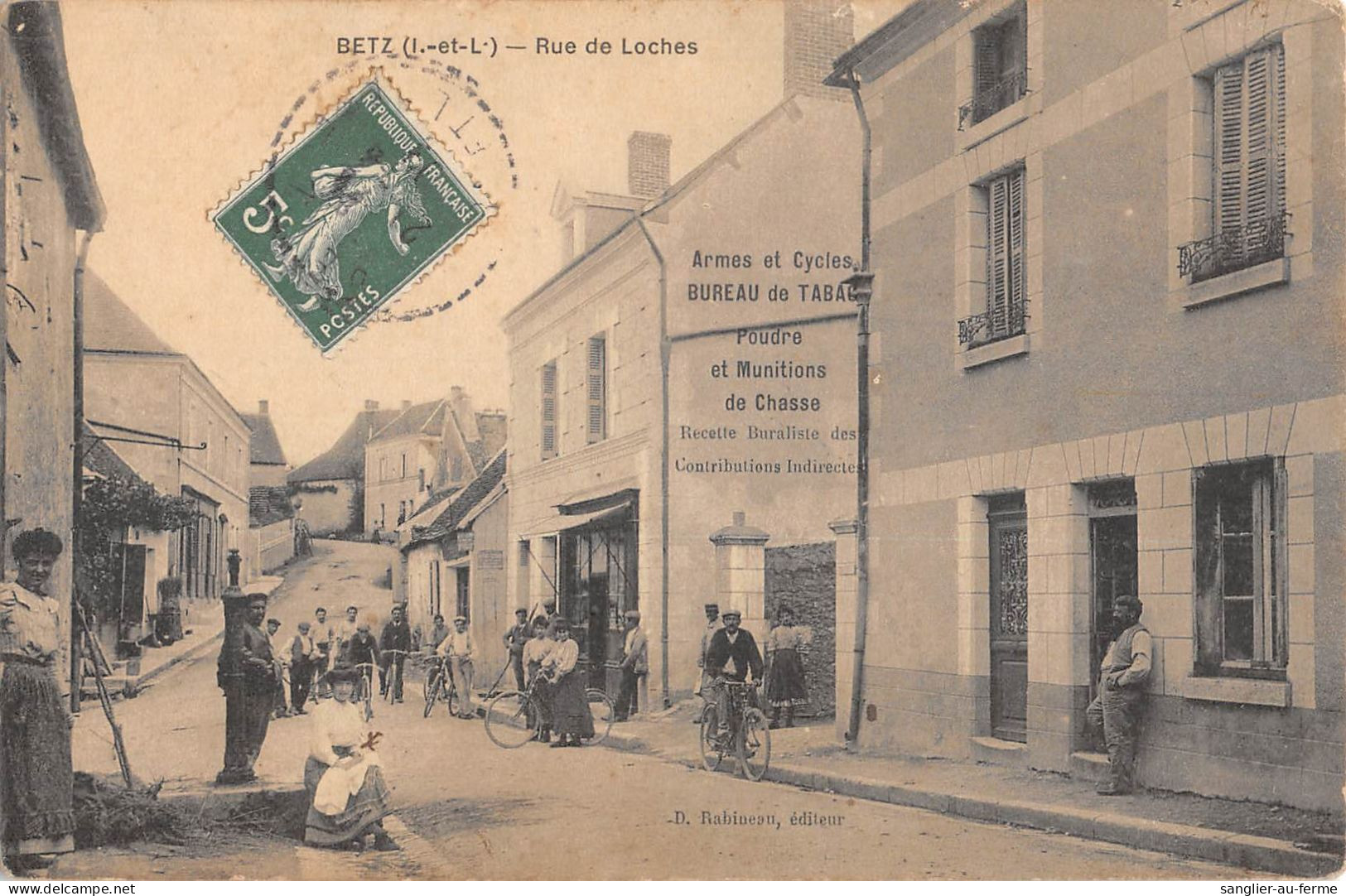 CPA 37 BETZ / RUE DE LOCHES / BUREAU DE TABAC - Andere & Zonder Classificatie