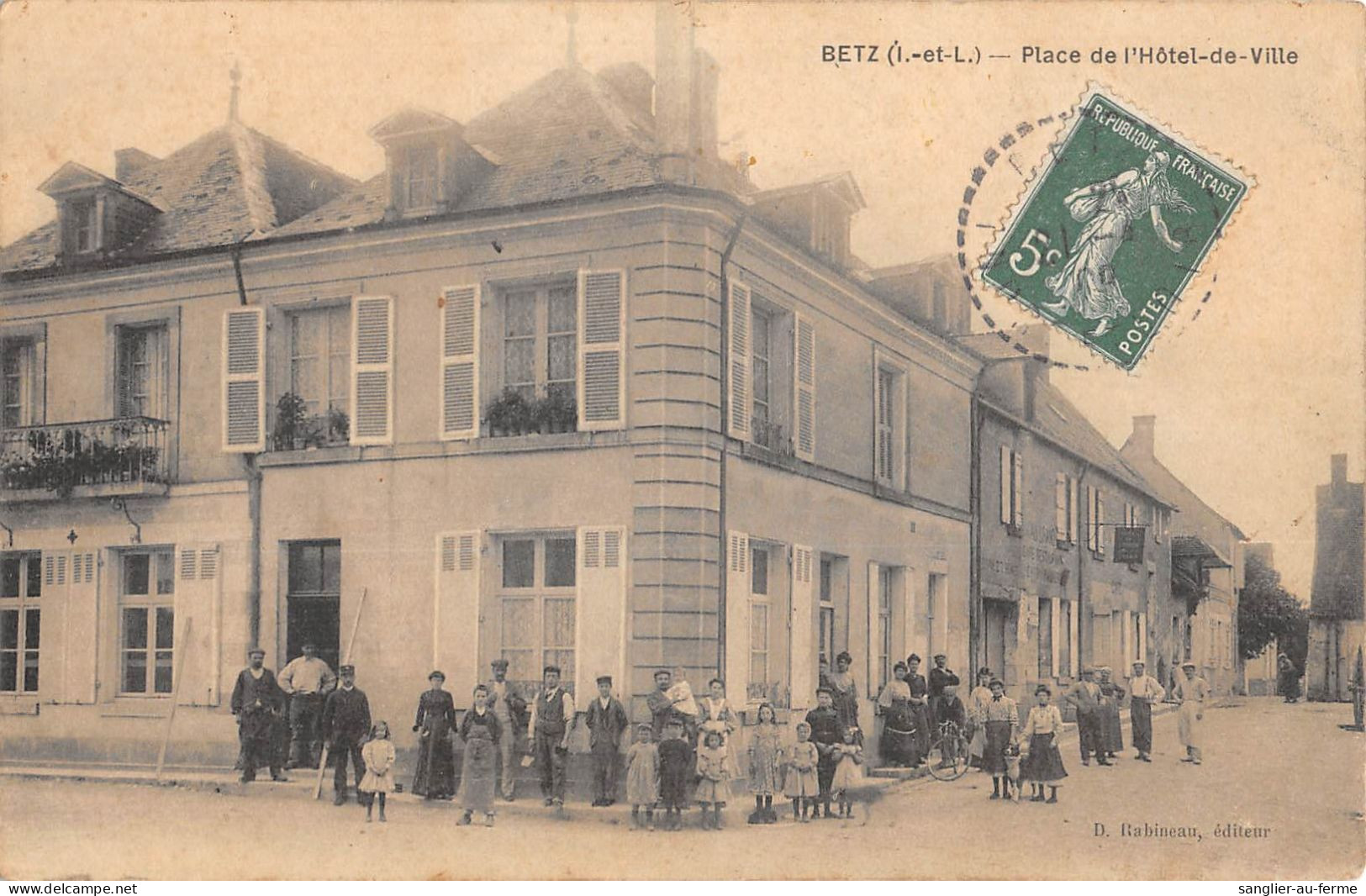 CPA 37 BETZ / PLACE DE L'HOTEL DE VILLE - Other & Unclassified