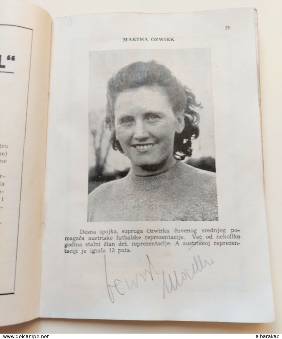 PROGRAM Signature FIRST INTERNATIONAL WOMEN'S HANDBALL TOURNAMENT 1953 Sport - Austria Denmark Germany Yugoslavia