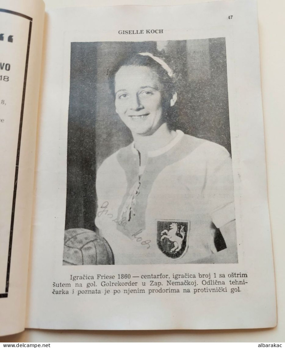 PROGRAM Signature FIRST INTERNATIONAL WOMEN'S HANDBALL TOURNAMENT 1953 Sport - Austria Denmark Germany Yugoslavia