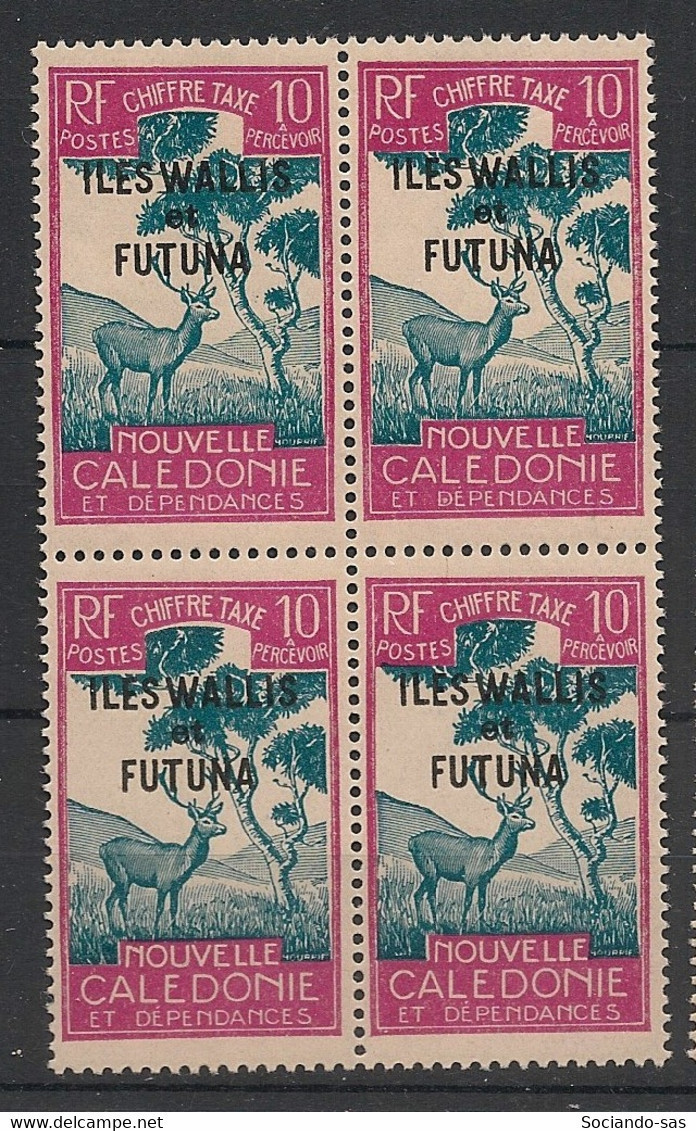WALLIS ET FUTUNA - 1930 - Taxe TT N°Yv. 14 - 10c Rose-lilas - Bloc De 4 - Neuf GC** / MNH / Postfrisch - Postage Due