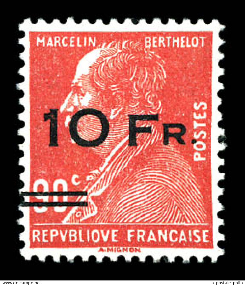 ** N°3, Berthelot 10F Sur 90c Rouge Surchargé à Bord Du Paquebot 'Ile De France', Très Bon Centrage. SUPERBE. R.R.R (sig - 1927-1959 Neufs