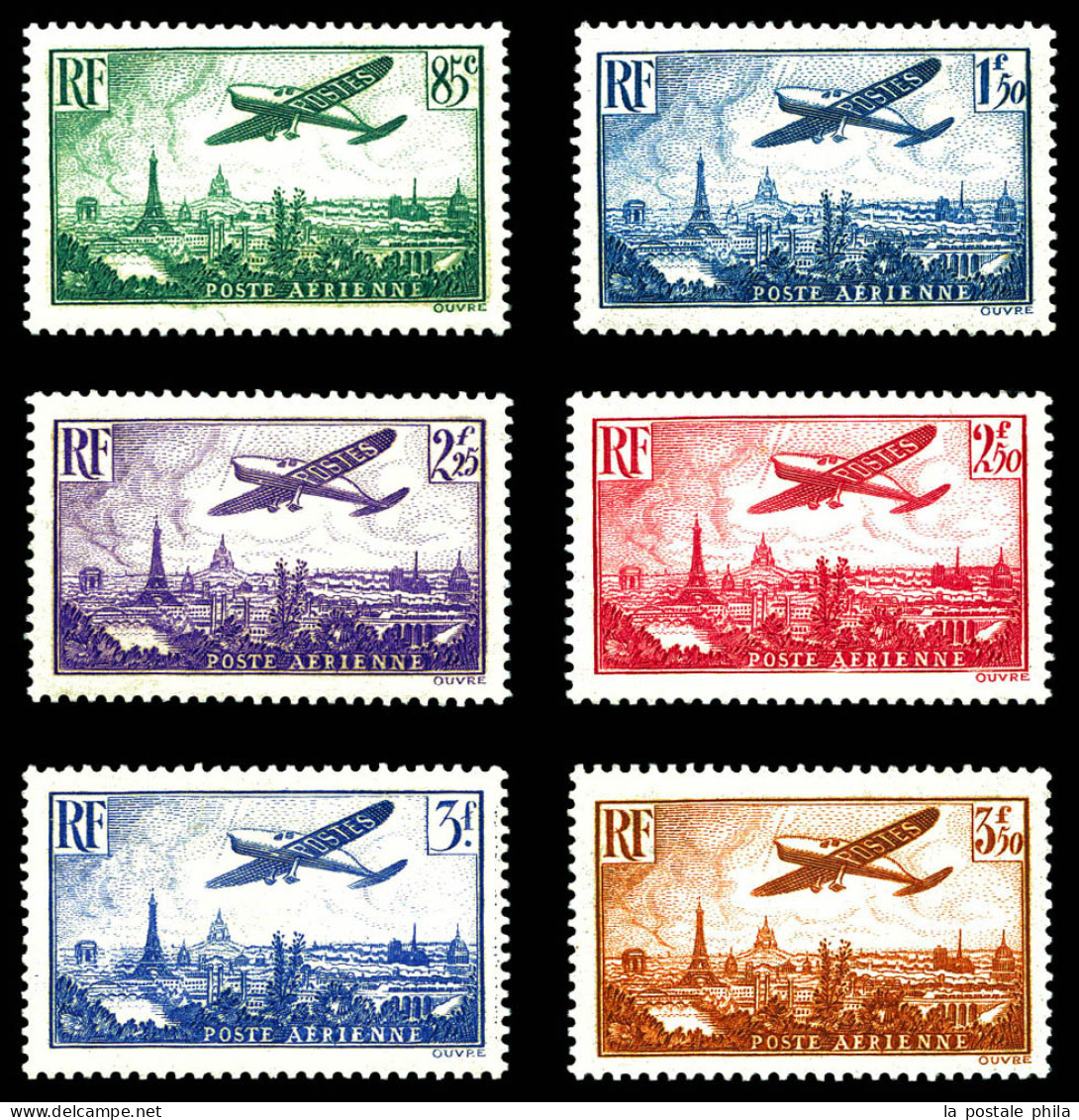 ** N°8/13, Série Avion Survolant Paris, TB  Qualité: **  Cote: 300 Euros - 1927-1959 Postfris