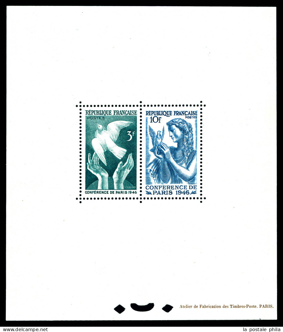 ** N°761/762, Conférence De La Paix, Tirage 1000 Exemplaires, SUP (certificat)  Qualité: ** - Mint/Hinged