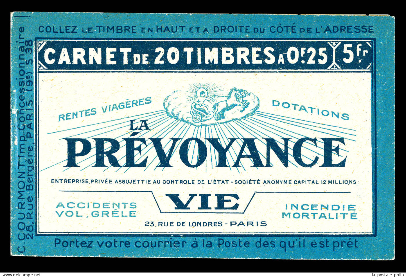 ** N°140-C6, Série 38-A: PREVOYANCE VIE Et BIJOUX ORIA, 25c Bleu Type II Surchargés 'ANNULE', R.R.R. Et SUP (certificat) - Alte : 1906-1965