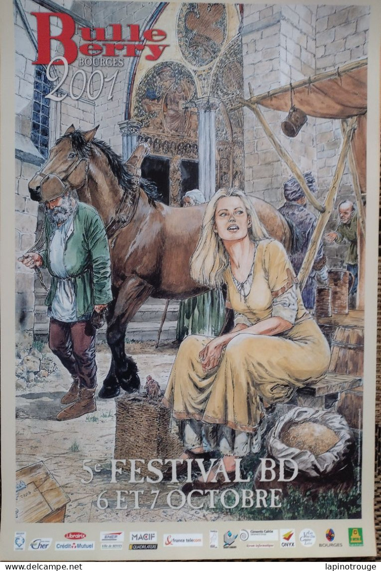 Affiche TENG Paul Festival BD Bourges 2001 (l'ordre Impair Delgadito...) - Posters
