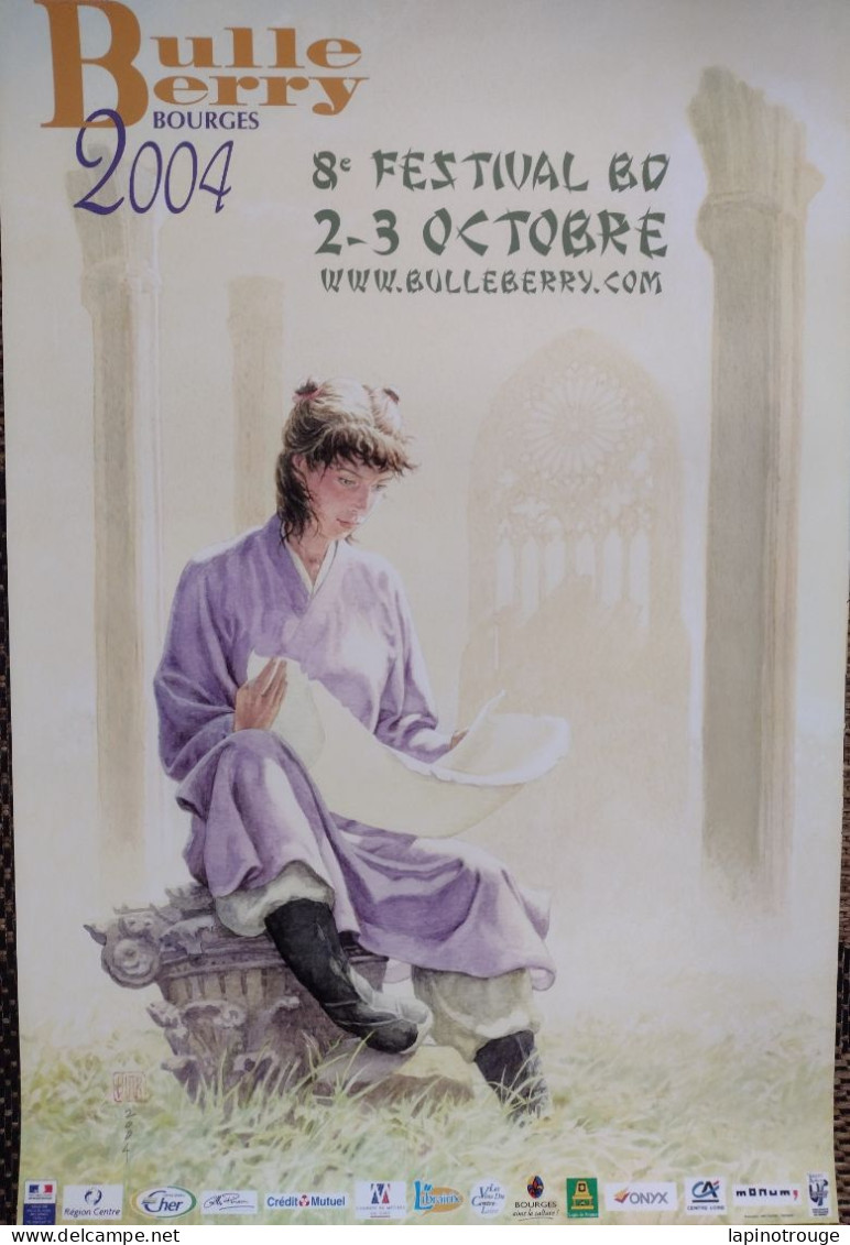 Affiche VINK Festival BD Bourges 2004 (Le Moine Fou He Pao) - Manifesti & Offsets