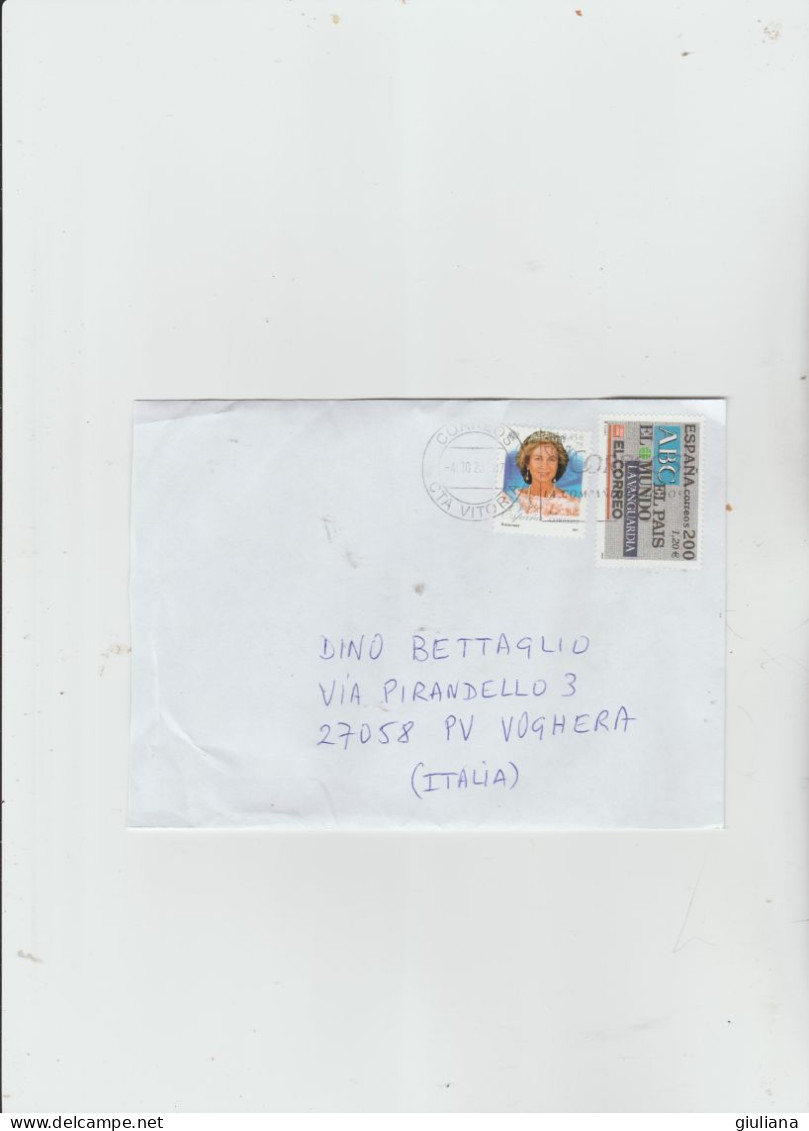 Spagna 2023 - Busta X L'Italia Affrancata Con 2 Stamps - Lettres & Documents