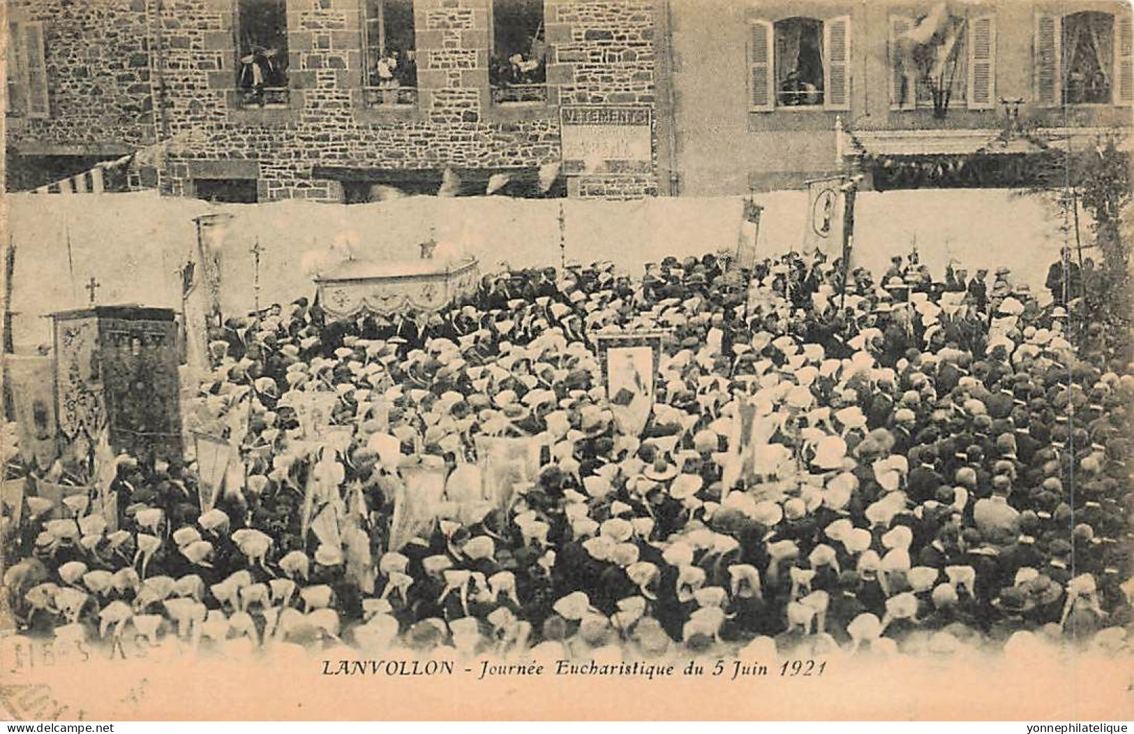 22 - COTES D'ARMOR - LANVOLLON - Journée Eucharistique Du 5 Juin 1921 - Religion - 10258 - Lanvollon