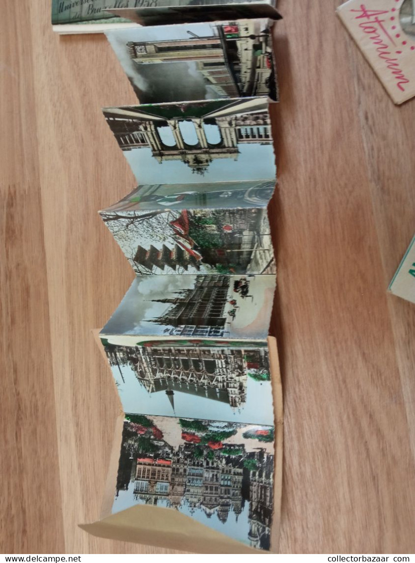 Belgium Antwerpen Atomium 1958 Bruxelles 4 Vintage Postcard Albums - Wereldtentoonstellingen