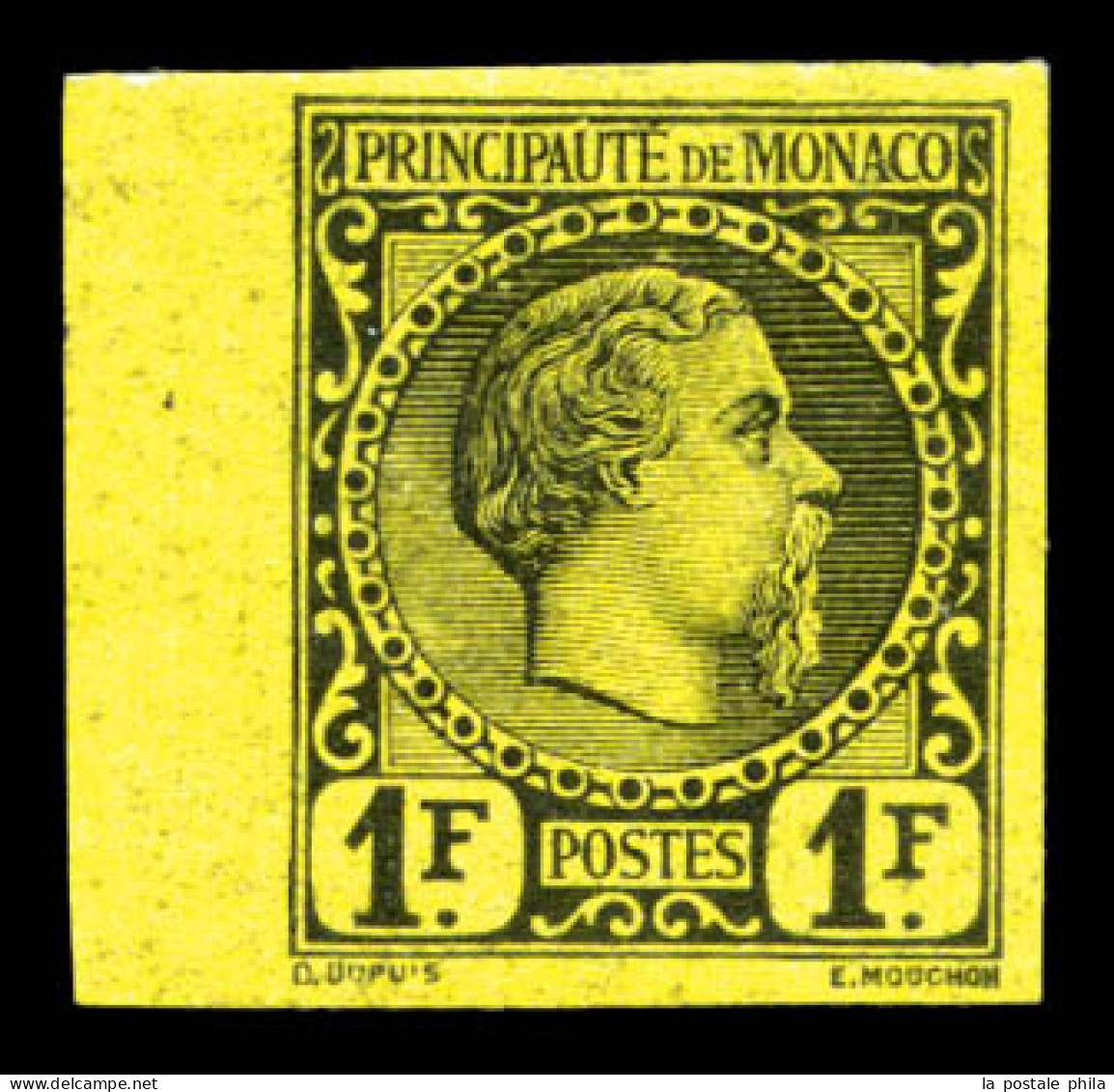 * N°9a, 1F Charles III Non Dentelé, Bord De Feuille Latéral. SUP. R.R. (certificat)  Qualité: *  Cote: 4000 Euros - Unused Stamps