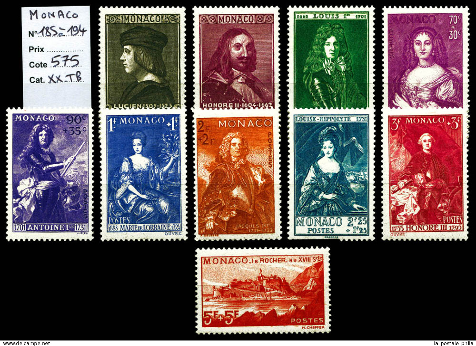 ** N°185/194, Série Des Princes, TTB  Qualité: **  Cote: 575 Euros - Unused Stamps