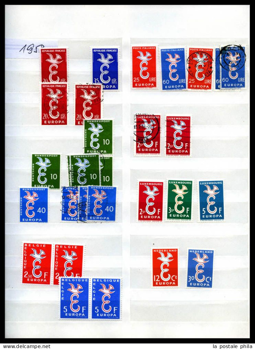 & EUROPA 1956-1980, Timbres Neuf Et Oblitérés, Dont Quelques Multiples. TB  Qualité: Neufs Et Oblitérés  Cote: 1629 Euro - Colecciones