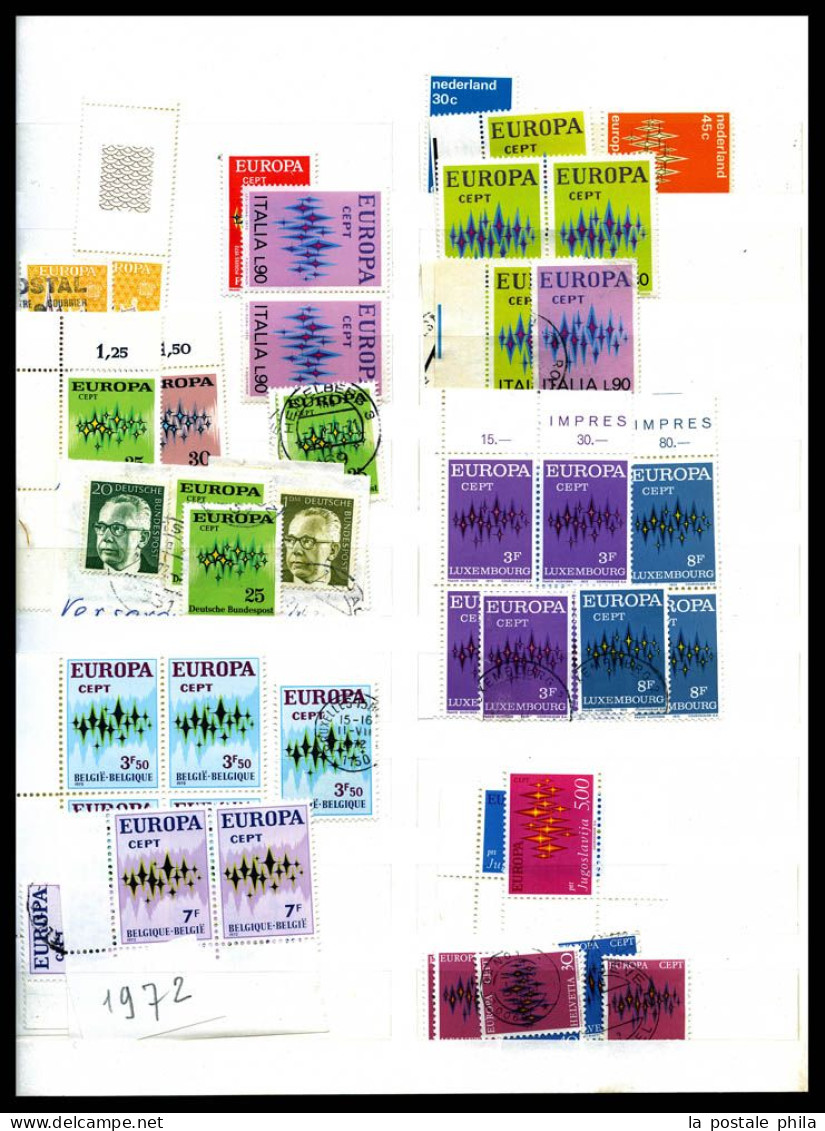 & EUROPA 1956-1980, timbres neuf et oblitérés, dont quelques multiples. TB  Qualité: neufs et oblitérés  Cote: 1629 euro