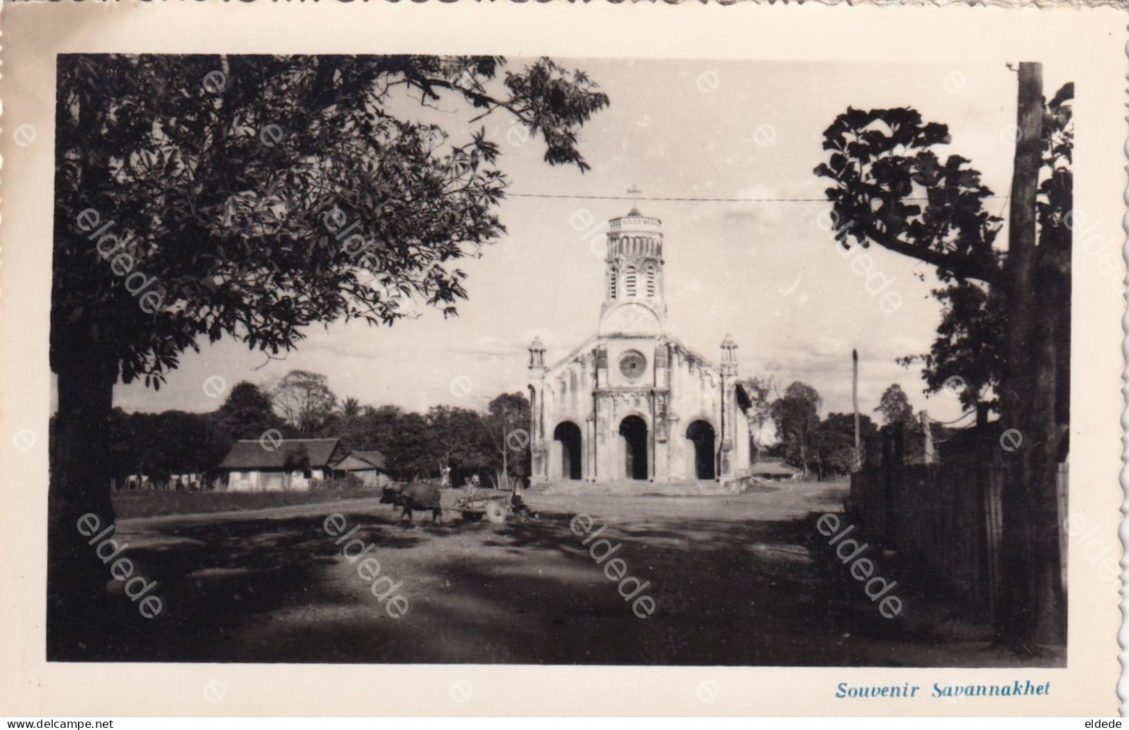 Real Photo Savannaket Eglise - Laos