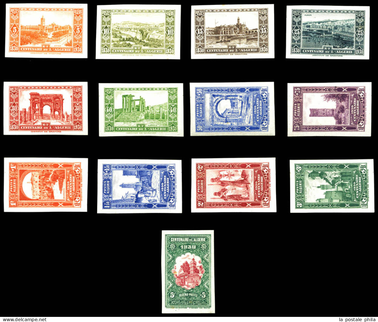 (*) N°87/99, Série Centenaire Non Dentelée. TTB (certificat)  Qualité: (*)  Cote: 350 Euros - Unused Stamps