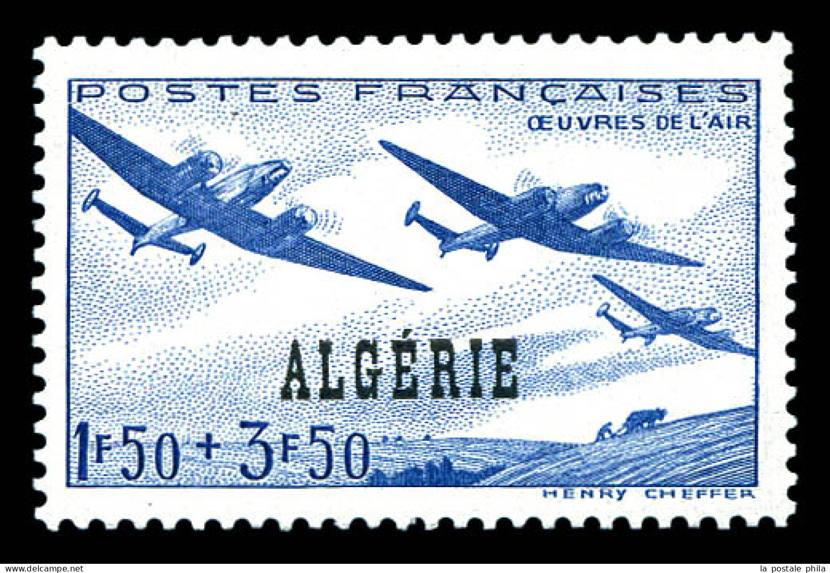 ** N°245b, 1f50+3f50 Bleu-gris, Variété Sans RF, TTB. R. (signé Brun/certificat)  Qualité: **  Cote: 1125 Euros - Unused Stamps