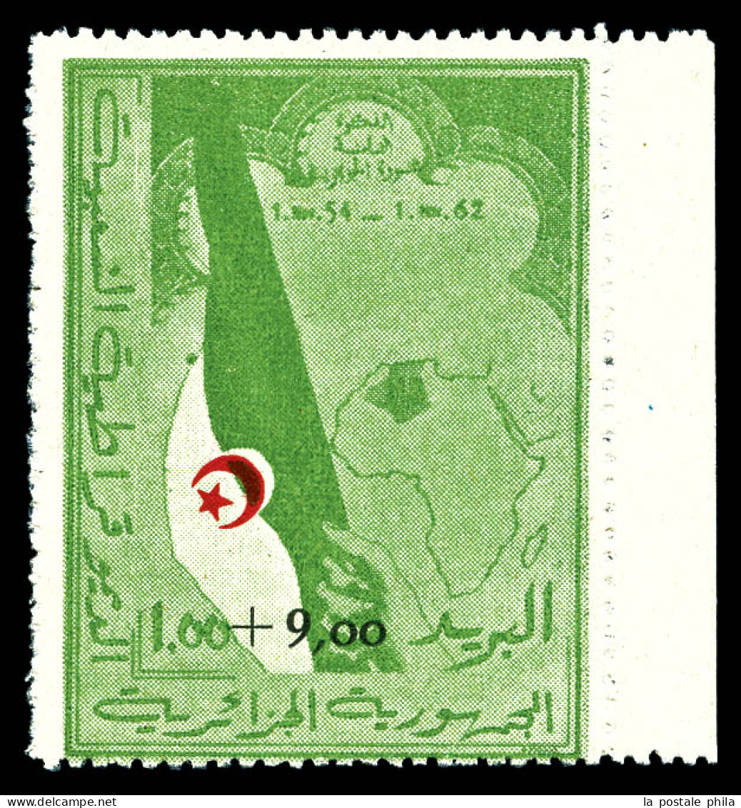 ** N°363A, +9F Sur 1F Vert Et Rouge, Bdf, TB  Qualité: **  Cote: 325 Euros - Unused Stamps