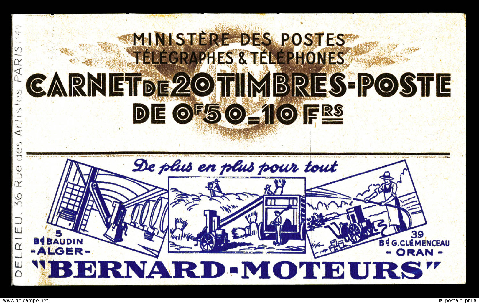 ** Carnets N°79Ab-C4, Série 1, BERNARD MOTEUR Et GALERIES BARBES. SUP. R. (certificat)  Qualité: **  Cote: 1000 Euros - Unused Stamps