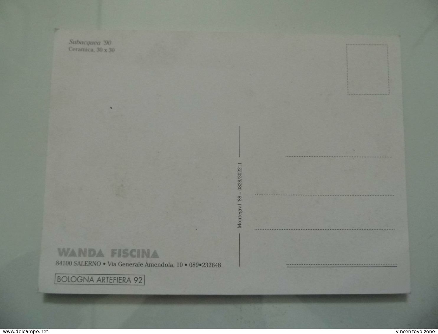 Carrtolina "WANDA FISCINA Subacquea '90 BOLOGNA ARTEFIERA 1992" - Manifestazioni