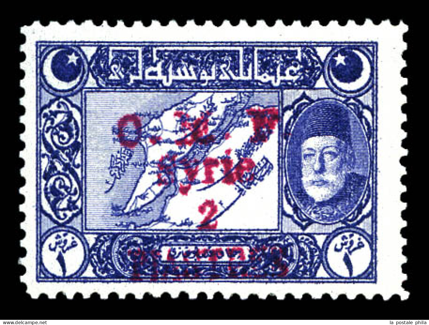 ** SYRIE AIN TAB N°4, 2 Pi Sur 1pi Bleu Violet. TB  Qualité: **  Cote: 215 Euros - Unused Stamps