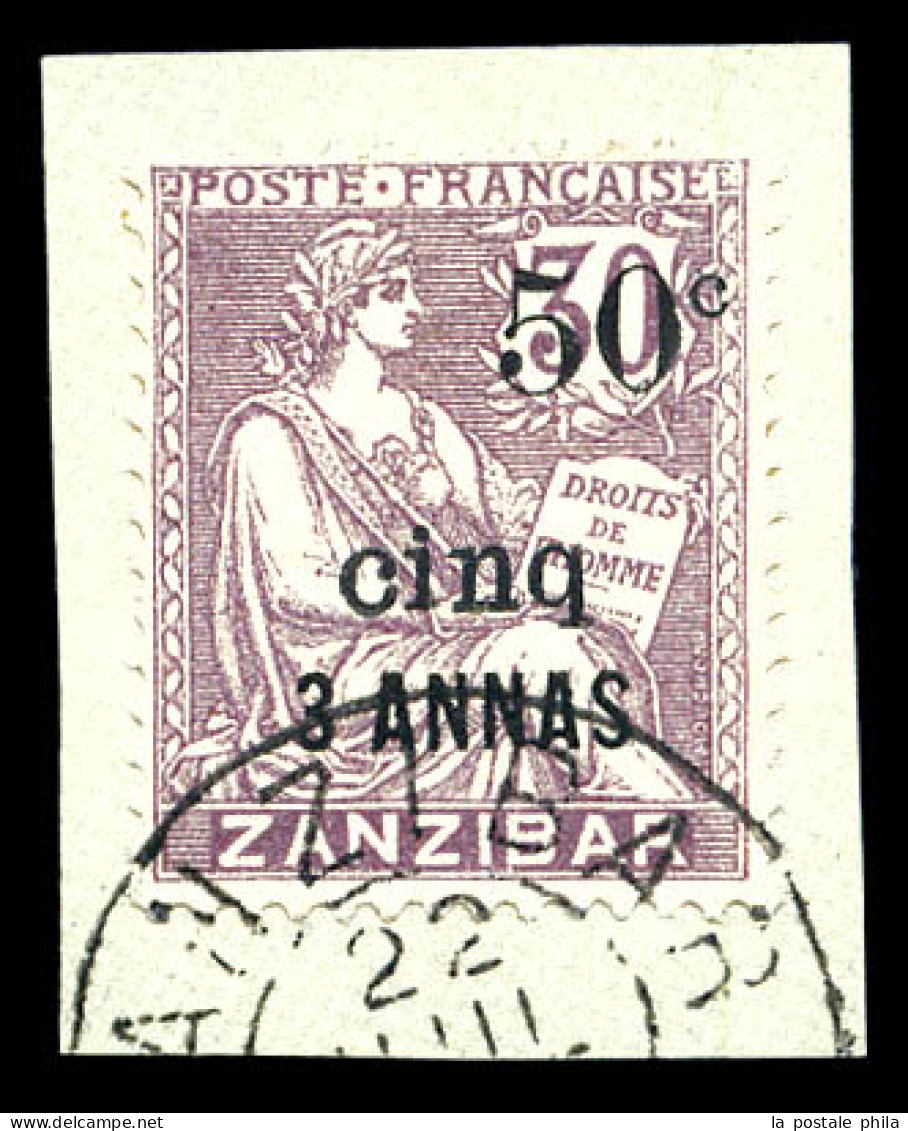 O N°66, 50c Et Cinq Sur 3a Sur 30c, Sur Son Support. TTB. R.R (signé/certificat)  Qualité: Oblitéré  Cote: 1750 Euros - Used Stamps