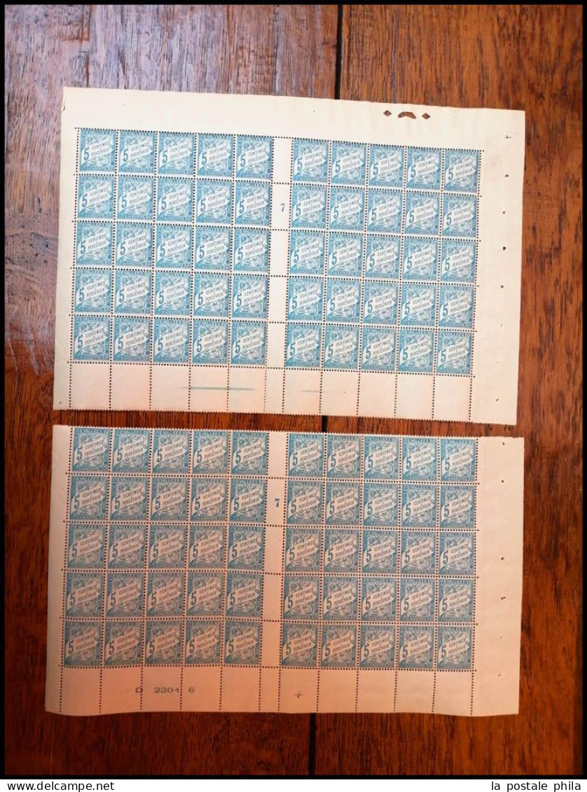 ** ANDORRE FRANCAIS: 1931-1964, POSTE/PA/TAXE : Stock de FEUILLES et PANNEAUX classé par multiples. COTE: 194 424 € !!!