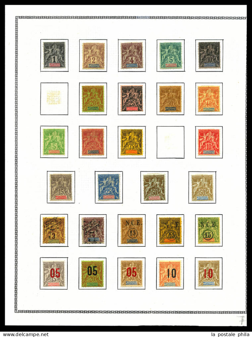 & NOUVELLE CALEDONIE 1881-1981, POSTE/PA/TAXE: Collection De Timbres Neufs Et Obl Dont Variétés, Séries Complètes, Lettr - Colecciones