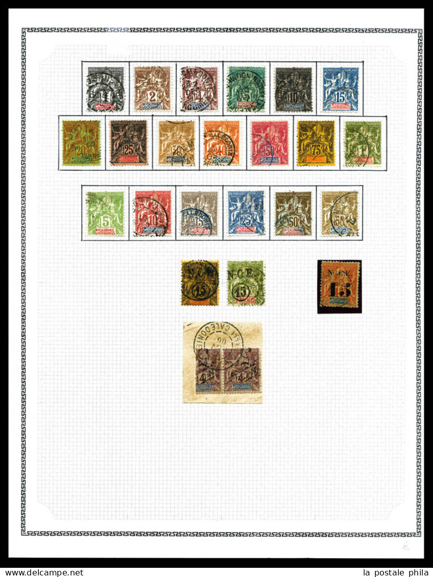 & NOUVELLE CALEDONIE 1881-1981, POSTE/PA/TAXE: Collection De Timbres Neufs Et Obl Dont Variétés, Séries Complètes, Lettr - Colecciones