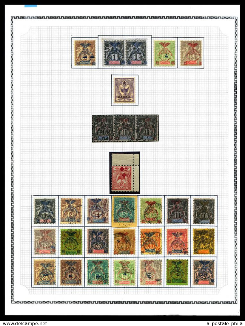 & NOUVELLE CALEDONIE 1881-1981, POSTE/PA/TAXE: Collection De Timbres Neufs Et Obl Dont Variétés, Séries Complètes, Lettr - Collections