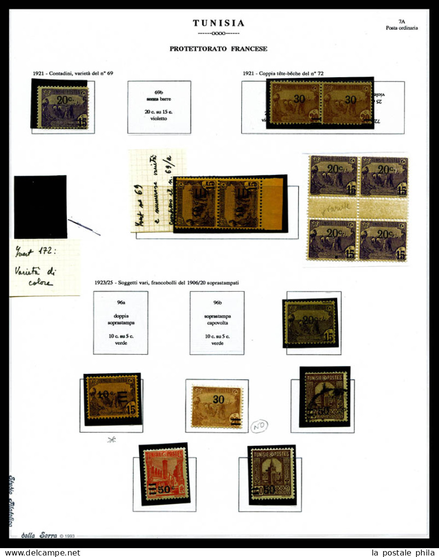 & TUNISIE: Collection Composée De Timbres Neufs Et Obl Dont Variétés De Surcharges, épreuves, Non Dentelés... TB  Qualit - Sammlungen