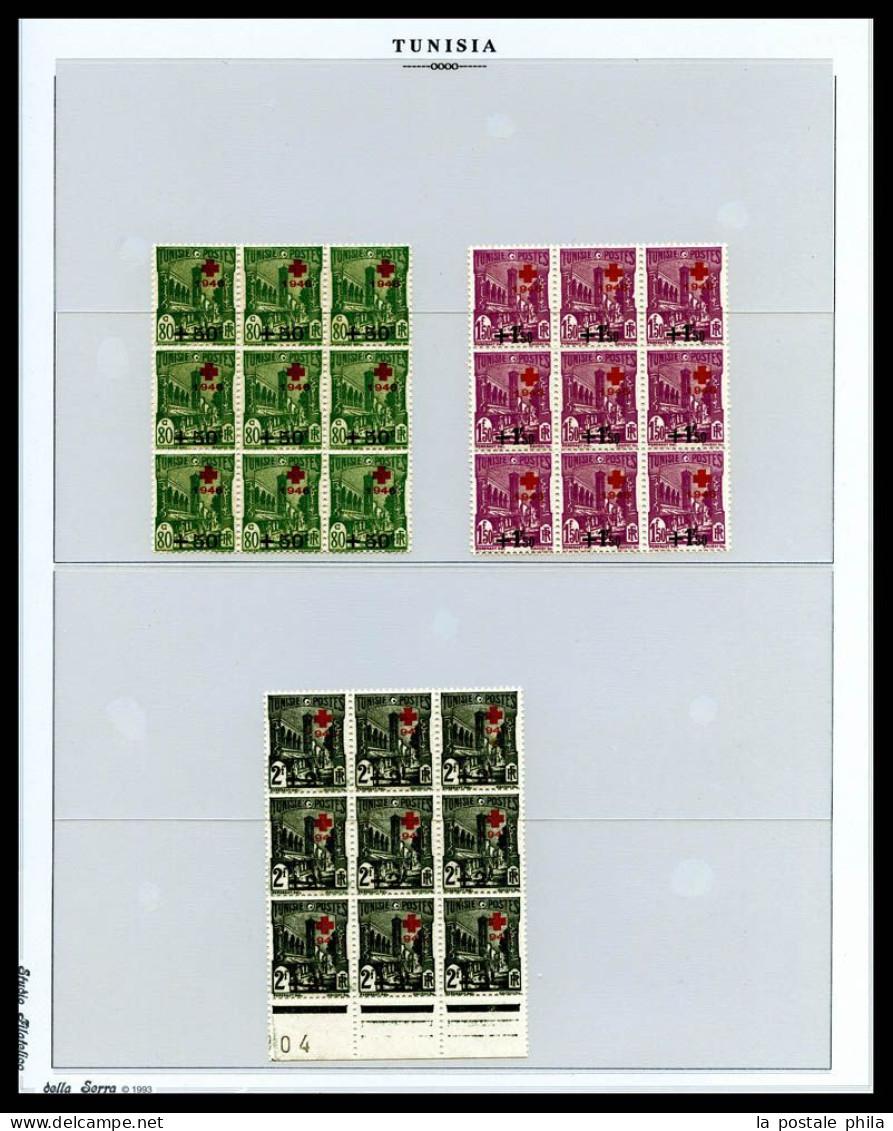& TUNISIE: Collection composée de timbres neufs et obl dont variétés de surcharges, épreuves, non dentelés... TB  Qualit