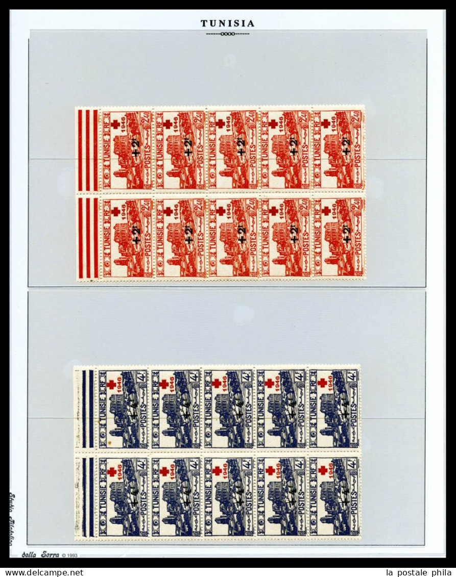 & TUNISIE: Collection composée de timbres neufs et obl dont variétés de surcharges, épreuves, non dentelés... TB  Qualit