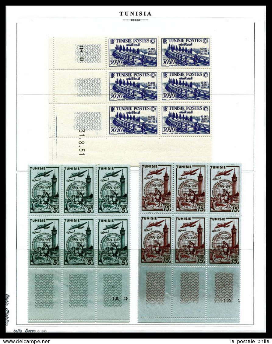 & TUNISIE: Collection composée de timbres neufs et obl dont variétés de surcharges, épreuves, non dentelés... TB  Qualit