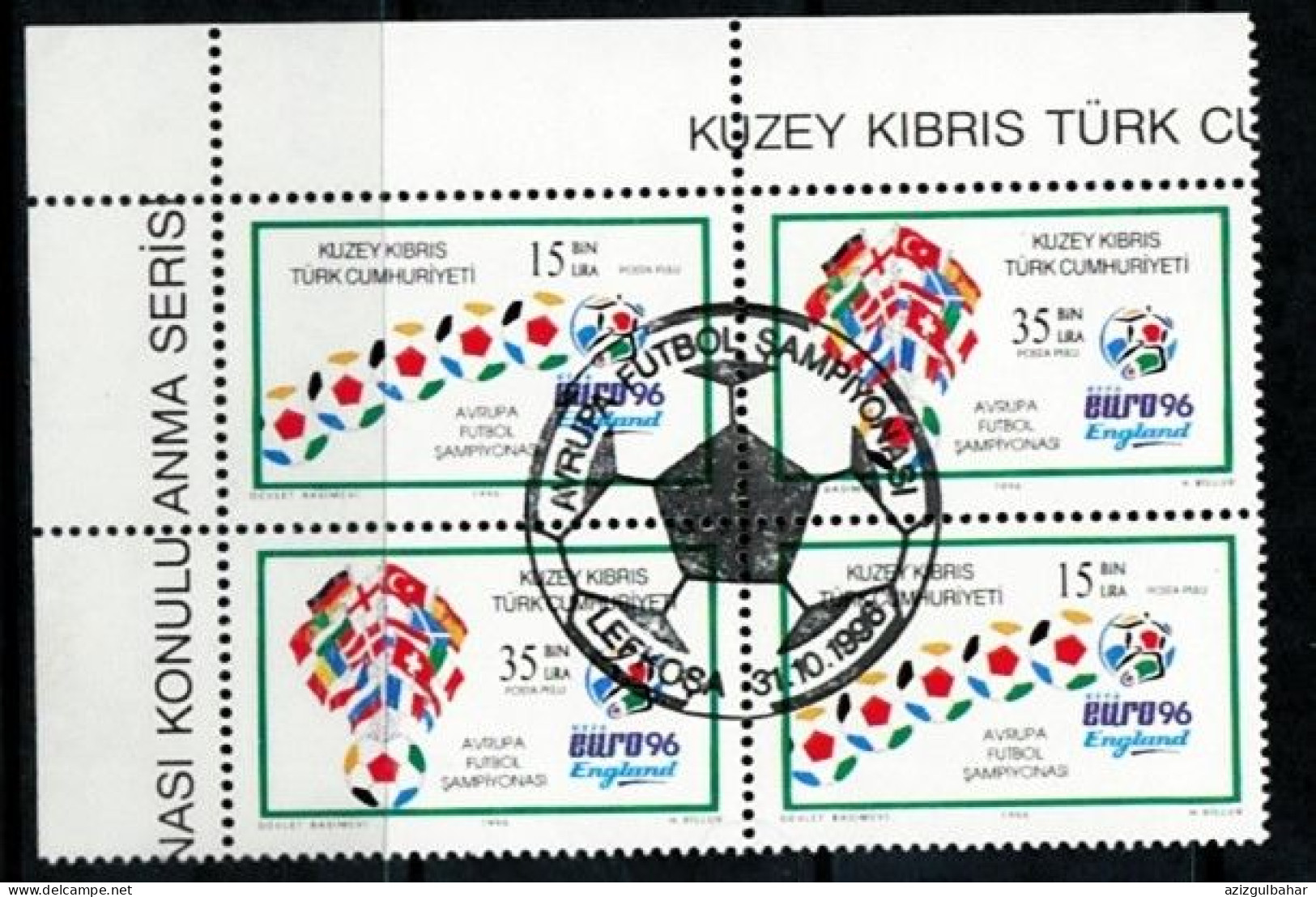 CYPRUS FOOTBAL - 1996 - USED - FLAGS - Usados