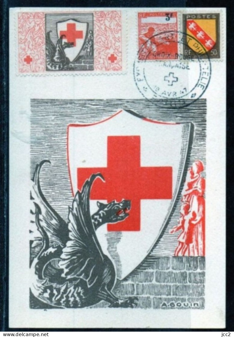 Exposition Art Et Philatélie Croix Rouge - 19/04/1947 (Comité Du VIIIe) - Cruz Roja