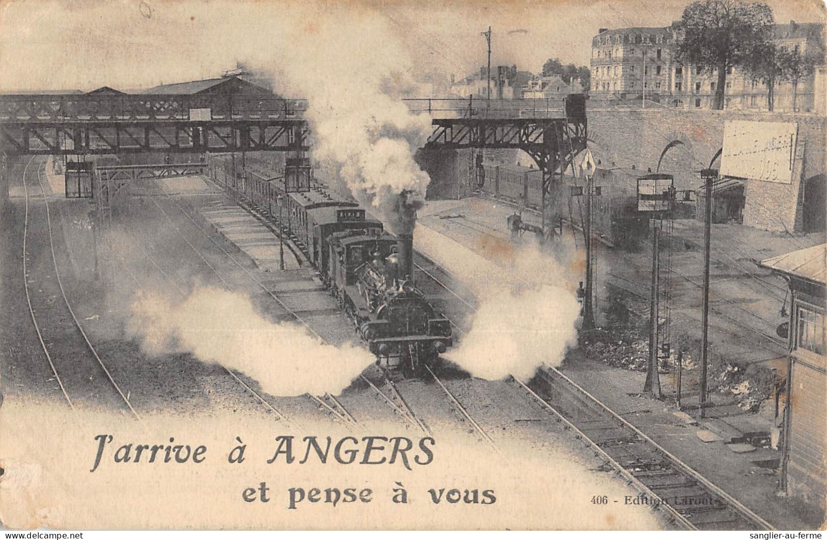 CPA 49 J'ARRIVE A ANGERS ET PENSE A VOUS / TRAIN - Other & Unclassified