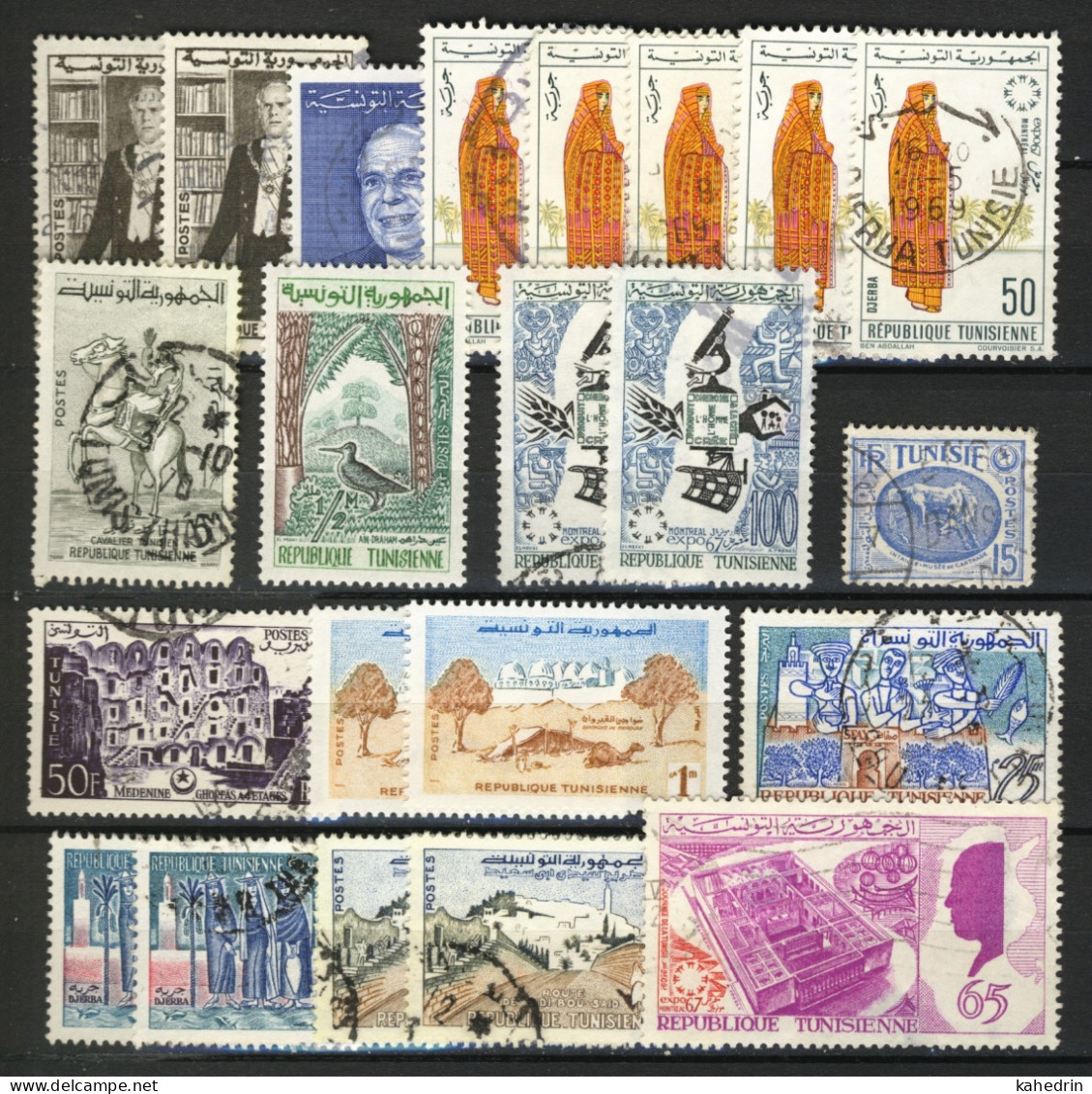 Tunisia - Tunisie Through The Years, Lot Of 37 Stamps (o), Used - Portomarken