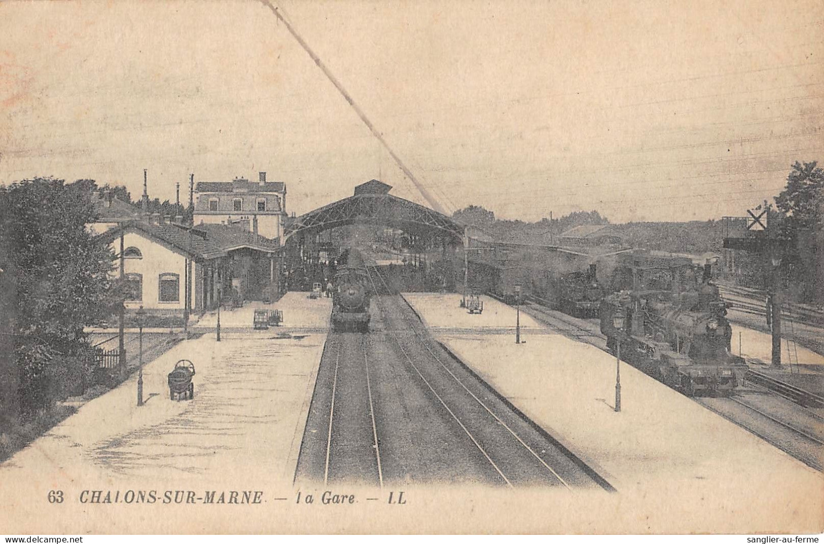 CPA 51 CHALONS SUR MARNE / LA GARE / TRAIN - Autres & Non Classés