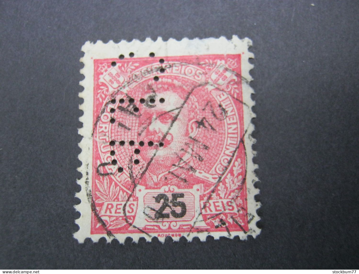 PORTUGAL  ,       Firmenlochung , Perfin , 2 Scans - Used Stamps