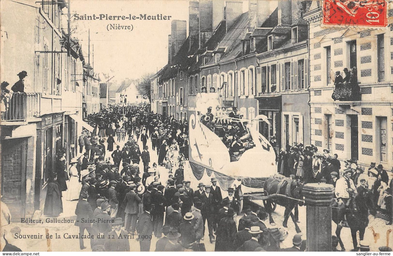 CPA 58 SAINT PIERRE LE MOUTIER / SOUVENIR DE LA CAVALCADE DU 12 AVRIL 1909 - Sonstige & Ohne Zuordnung