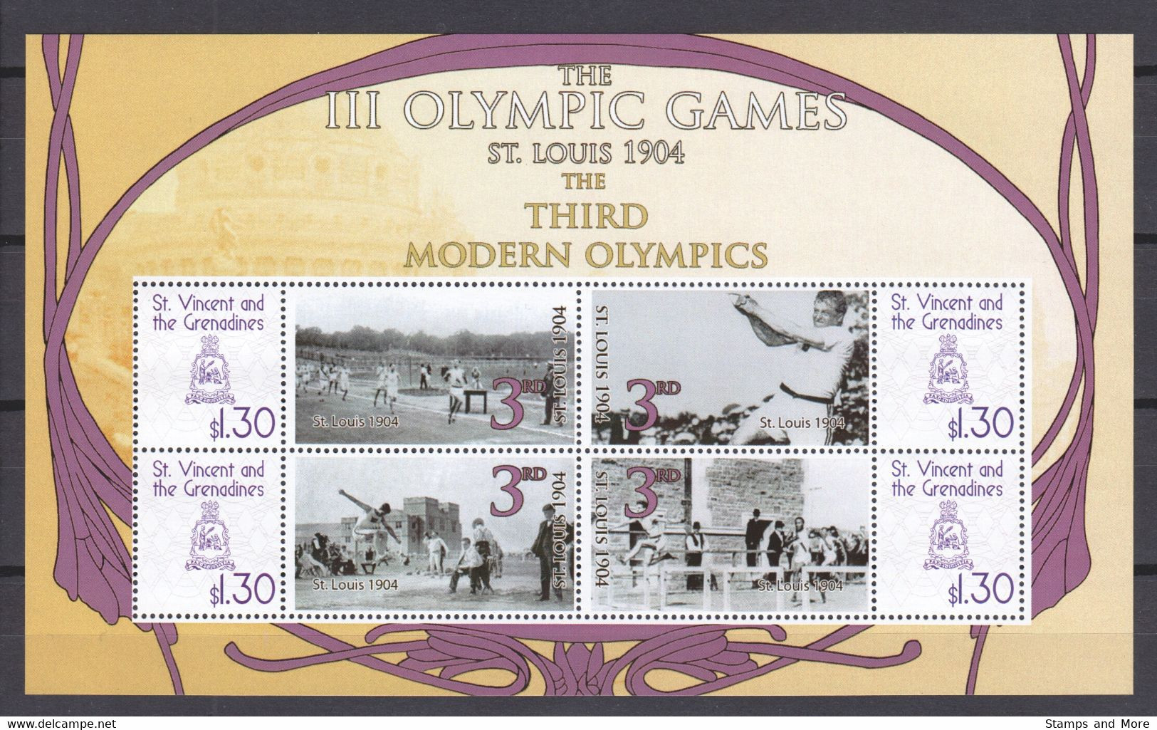 St Vincent Grenadines - SUMMER OLYMPICS ST LOUIS 1904 - Set 1 Of 2 MNH Sheets - Ete 1904: St-Louis