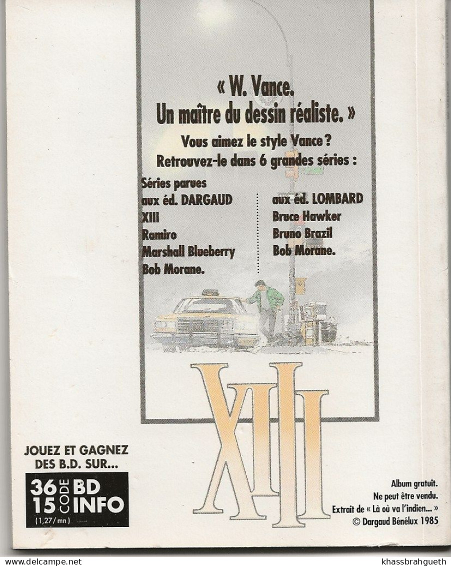 VANCE & VAN HAMME - LOT 2 MINI-BD "XIII" T1 & 2 - DARGAUD - XIII