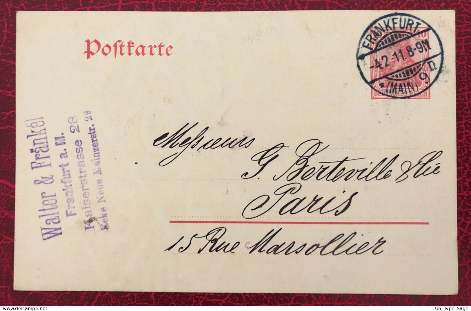 Allemagne, Entier-Carte, Cachet Frankfurt 4.2.1911 - (C225) - Postkarten