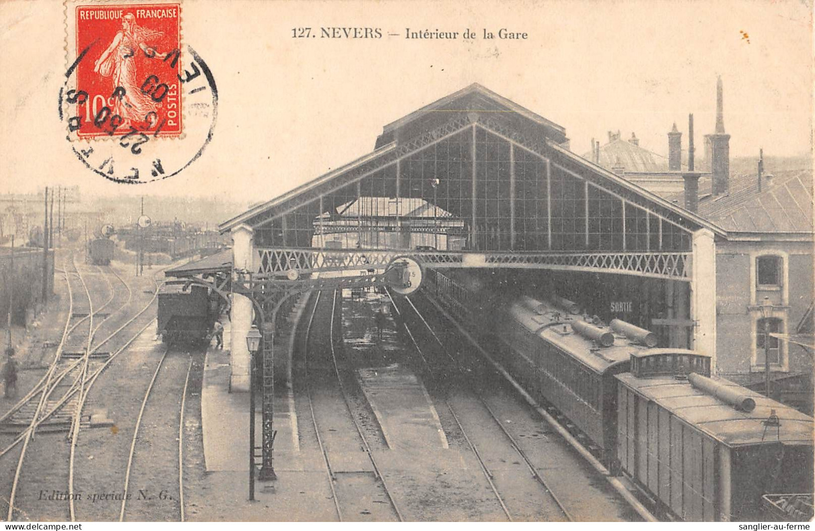 CPA 58 NEVERS / INTERIEUR DE LA GARE / TRAIN - Sonstige & Ohne Zuordnung
