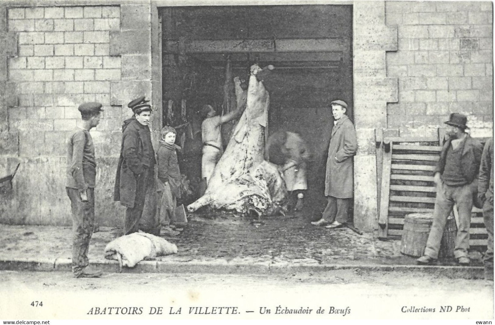 CPA - Abattoirs De La Villette (Paris)- Un Echaudoir De Boeufs - Halles