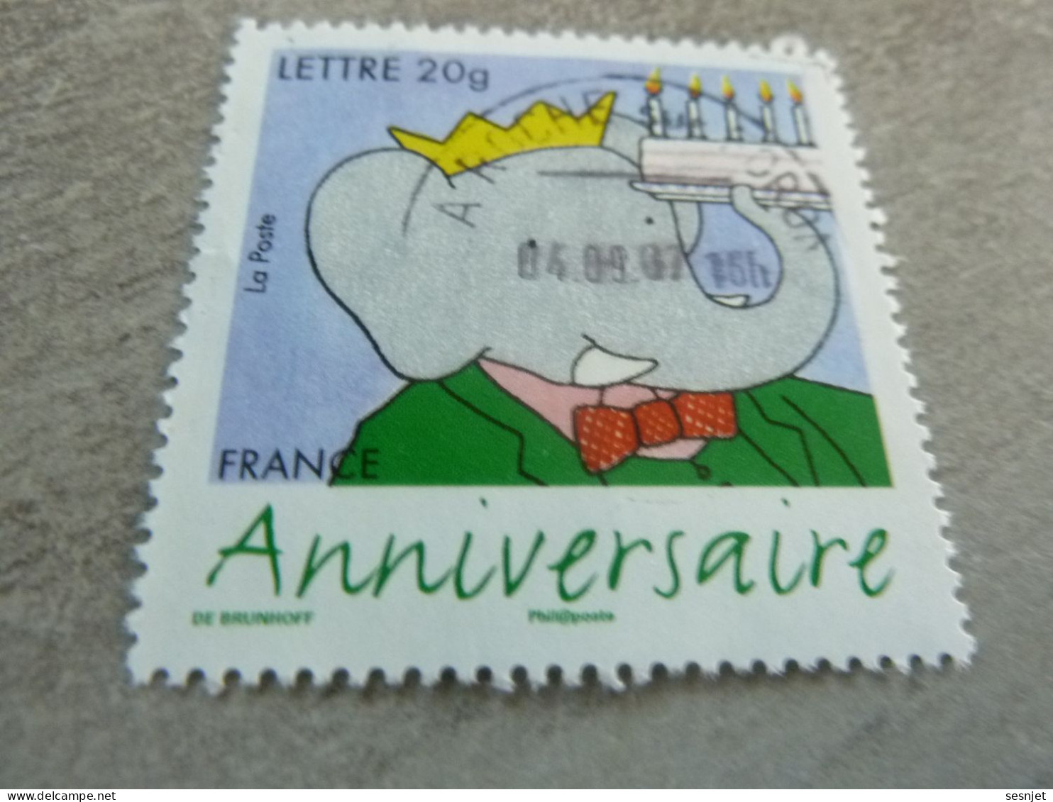 Eléphant Babar De Laurent De Brunhoff - Tvp 20 G. - Yt 3927 - Multicolore - Oblitéré - Année 2006 - - Used Stamps